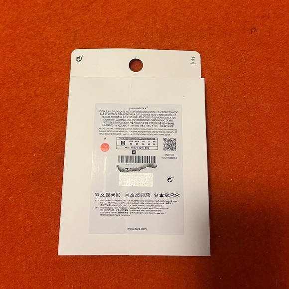 Zara silver black silk blend floral brooch NWT - Picture 5 of 6